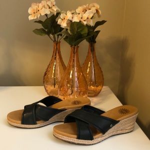 UGG black sandals size 6. Great condition. Soft.